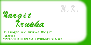 margit krupka business card